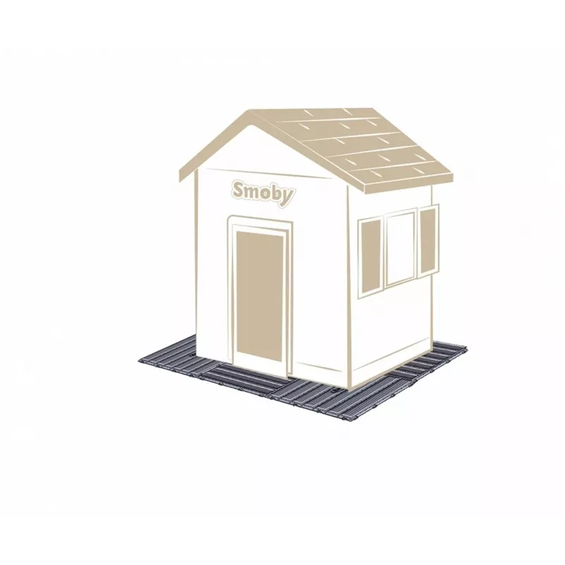 Smoby Floor for a Garden House Life - Anthracite Grey, 10 Panels, 2.5 m²