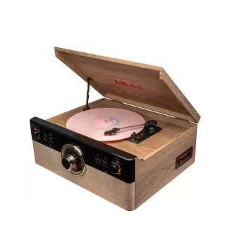 AKAI ATT-300CC Belt-Drive Turntable with USB and Built-in Phono Preamp, Black