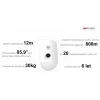 Hikvision DS-PDPC12P-EG2-WE(B) Tri-X Wireless PIR Motion Sensor with Camera