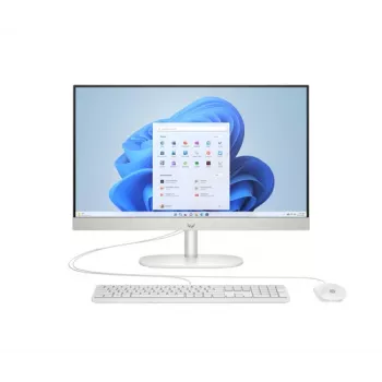 HP 24-CR0089NF All-in-One PC, 23.8 inch FHD, AMD Ryzen 7 7730U, 16GB RAM, 512GB SSD, Windows 11 Home, Starry White