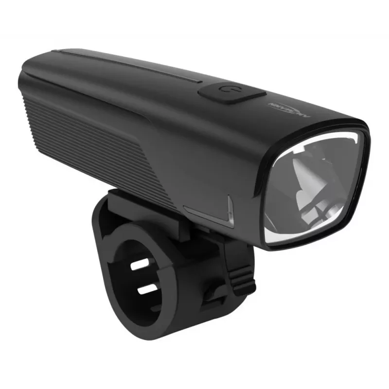 ANSMANN 1600-0524 LED Front Bicycle Light, 500 Lumens, 50 Lux, 2600mAh, 2W, Black