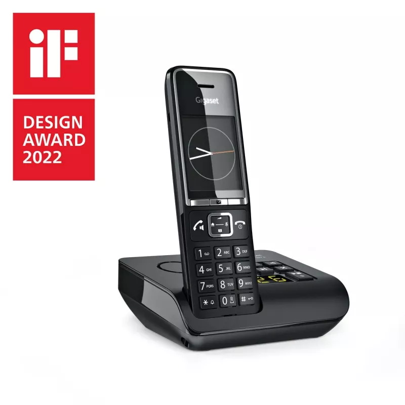Gigaset Comfort 550A Cordless Phone with Answering Machine, Black