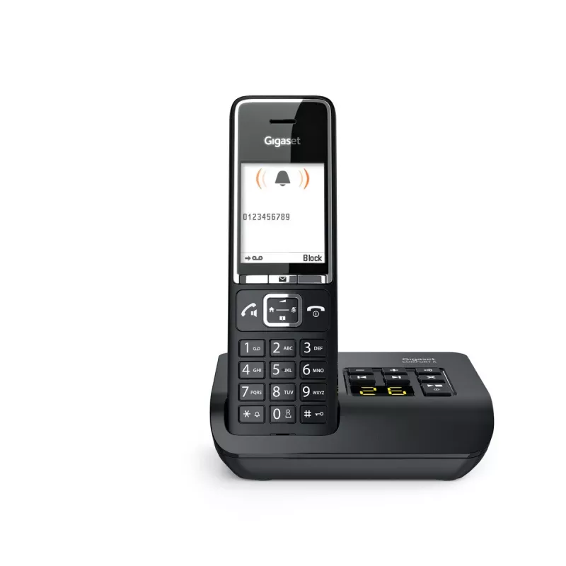 Gigaset Comfort 550A Cordless Phone with Answering Machine, Black