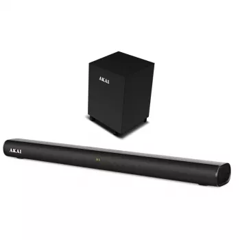AKAI Soundbar ASB-20CSW 2.1 80W Wireless Subwoofer Bluetooth 5.0 HDMI ARC