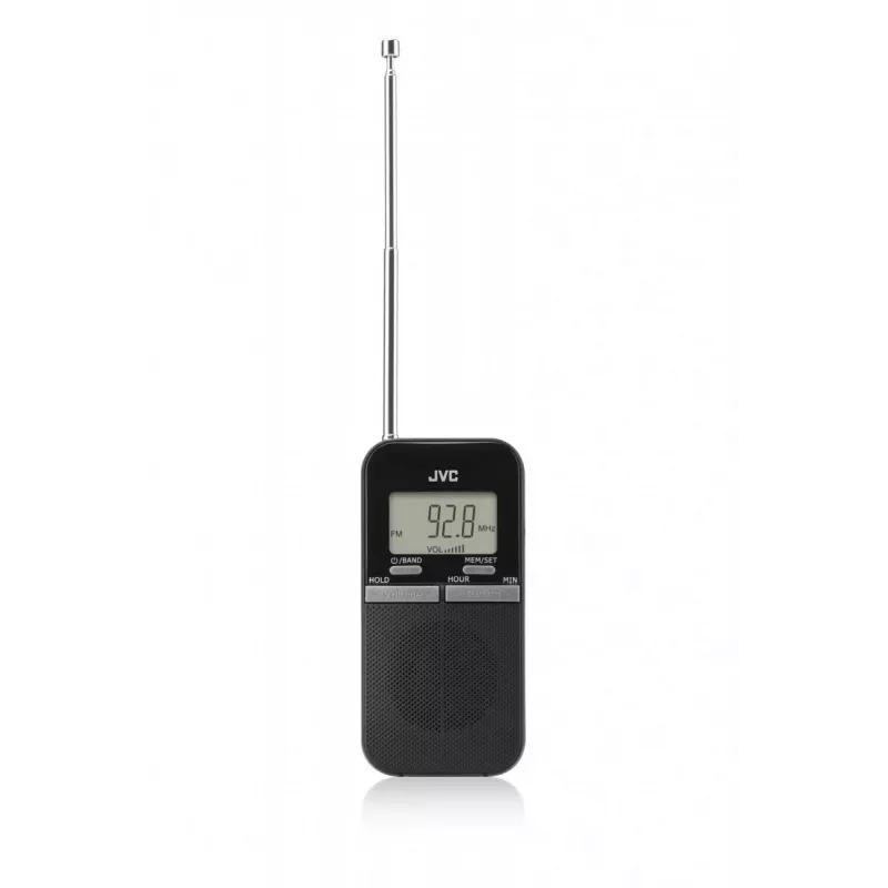 JVC RAE411B Portable AM/FM Radio with Analog Tuner, Black