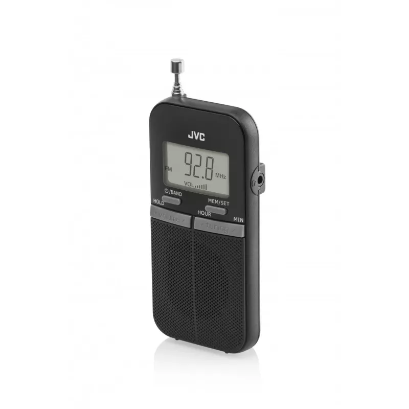 JVC RAE411B Portable AM/FM Radio with Analog Tuner, Black