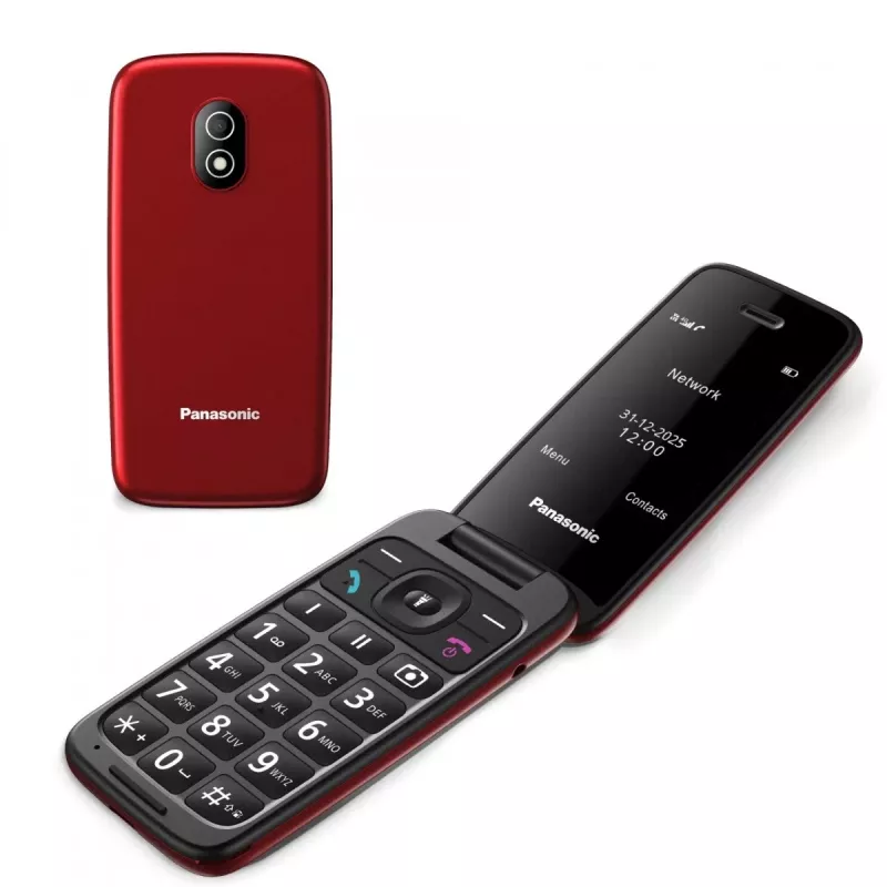 PANASONIC KX-TU410EXR Clamshell Mobile Phone - Red