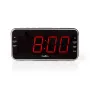 Nedis CLAR004BK Radio Alarm Clock with LED Display, FM Tuner, Dual Alarm, Projection, AUX, Black