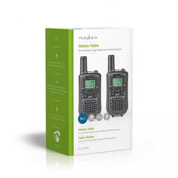 Nedis Walkie Talkie Set WLTK0500BK 5 km Range 8 Channels PMR446