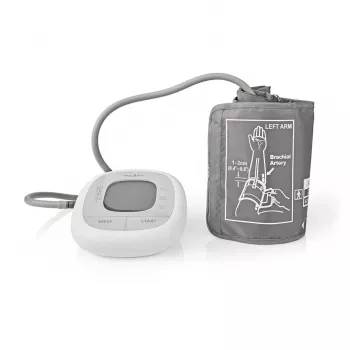 Nedis HCBL400WT Blood Pressure Monitor, Upper Arm, LCD Display, 22-42 cm Cuff, White