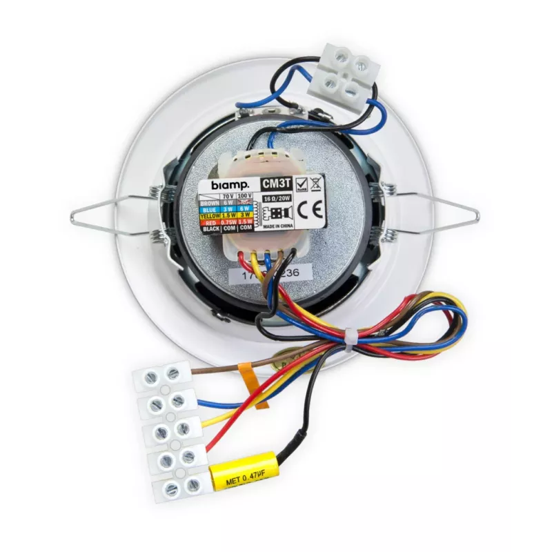Biamp CM3T 2-Way Ceiling Loudspeaker - White (RAL 9010)