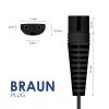 AKYGA Power Supply for Braun Shavers, AC 100-240V to DC 5.9V 600mA, EU Plug, Black