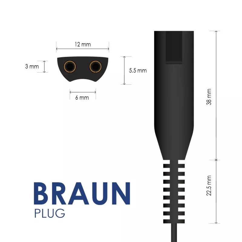 AKYGA Power Supply for Braun Depilators - 12V 400mA AC/DC Adapter