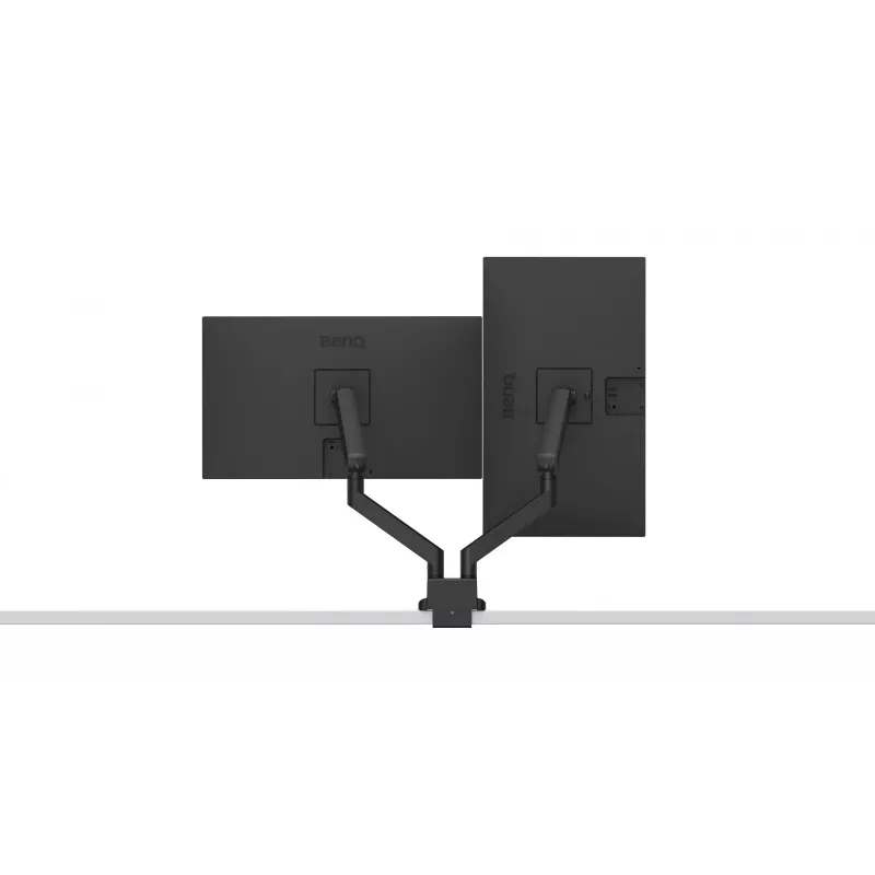 BENQ BDL01 Single Monitor Arm for 17-32 inch Screens, Desk Clamp/Grommet Mount, VESA 75x100, Gas Spring, Black
