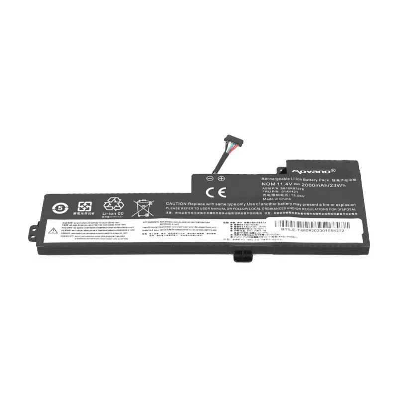 MITSU Battery 01AV419 for Lenovo ThinkPad T470 T480 A475 A485 - 2000 mAh (23 Wh)