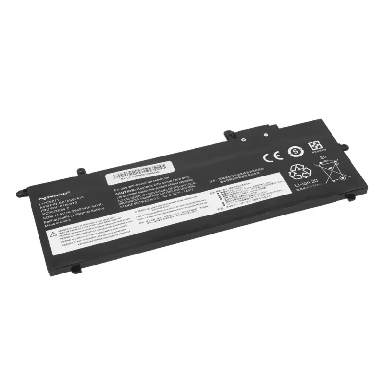 MITSU Battery L17C6P71 for Lenovo ThinkPad X280 A285 - 3900 mAh (44 Wh)