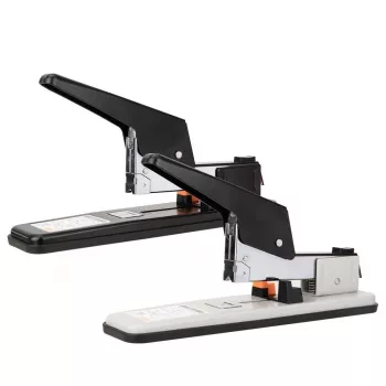 DELI E0392 Heavy Duty Stapler, 60 Sheets Capacity, Black/Silver