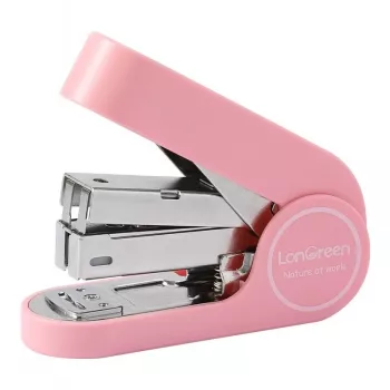 Deli LonGreen EM416 Pink Stapler up to 25 Sheets