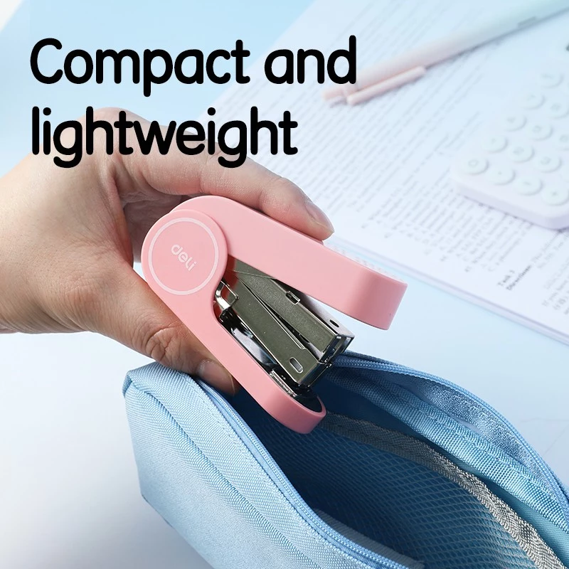 Deli LonGreen EM416 Pink Stapler up to 25 Sheets