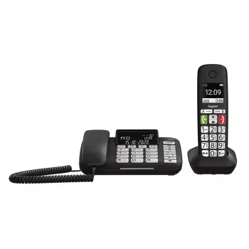 Gigaset DL780 Plus Corded Phone with Answering Machine, Black