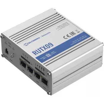 Teltonika RUTX09 Industrial 4G LTE-A Cat 6 Cellular Router with 4-Port Gigabit Switch, Dual SIM, GNSS