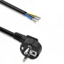 QOLTEC Power Cable SCHUKO CEE Angled Plug Cu Stripped 1.5m Black
