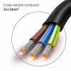 QOLTEC Power Cable SCHUKO CEE Angled Plug Cu Stripped 1.5m Black