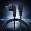 QOLTEC Power Cable SCHUKO CEE Angled Plug IEC C13 2m Black