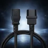 QOLTEC Power Cable IEC C13 C14 3x0.75mm² Pure Copper 1.8m Black