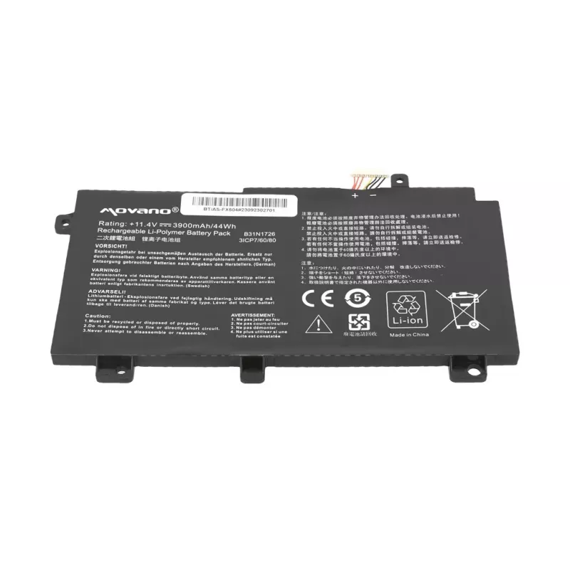 MOVANO Battery B31N1726 for Asus FX504 FX505 FX80G - 3900 mAh (44 Wh)