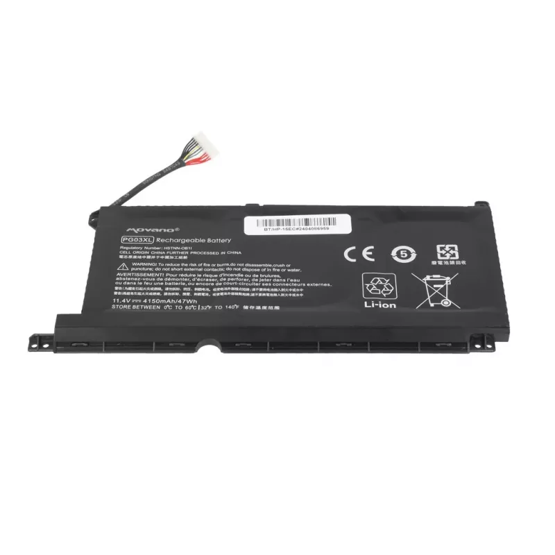 MOVANO Battery PG03XL for HP 15-DH 15-EC 15-DK 16-A - 4150 mAh (47 Wh)