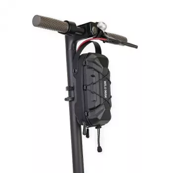WILDMAN GD6X 2L Handlebar Bag for Electric Scooter, Black, Hard Shell, Water-Resistant