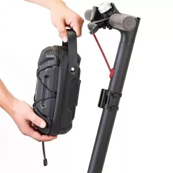 WILDMAN GD6X 2L Handlebar Bag for Electric Scooter, Black, Hard Shell, Water-Resistant