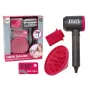 LEAN TOYS Toy Hair Dryer with Diffuser and Concentrator Nozzle for Kids, Pretend Play Hair Styling Set, Battery Operated, No Heat, Ages 3+