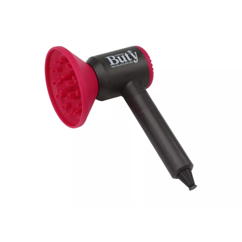 LEAN TOYS Toy Hair Dryer with Diffuser and Concentrator Nozzle for Kids, Pretend Play Hair Styling Set, Battery Operated, No Heat, Ages 3+