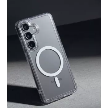Crong Hybrid Clear Magnetic MagSafe Case for Samsung Galaxy A37 / A36 (Transparent)