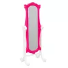 LEAN TOYS Doll Furniture Set Wardrobe Mirror Hangers Pink