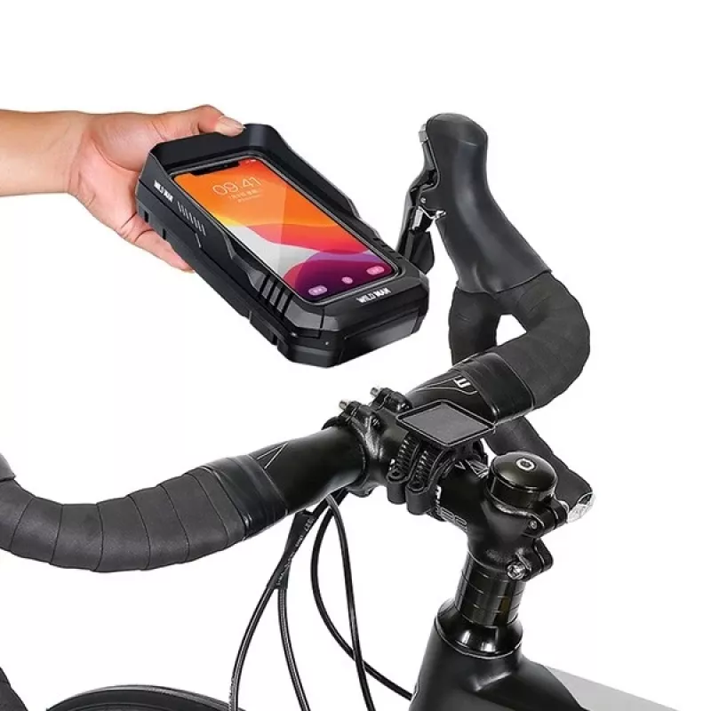 WILDMAN FK4 Bicycle Frame Bag with Phone Holder – Black