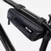 WILDMAN Bicycle Frame Bag M, Black, PU Leather, EVA, 1.2L, Phone Compartment, Touchscreen Compatible