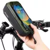 WILDMAN Bicycle Frame Bag with Phone Holder, Black, 1L