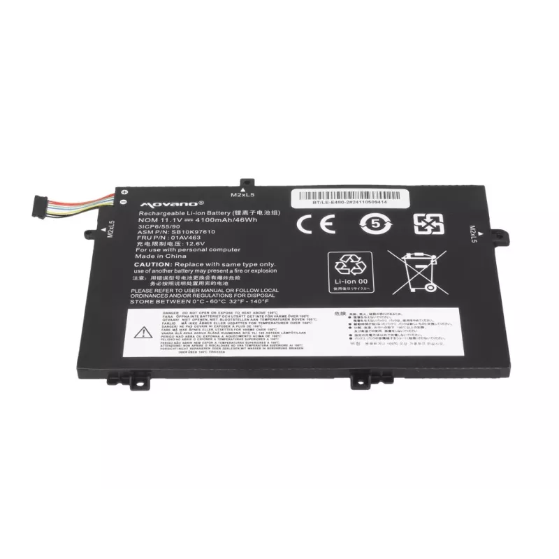MOVANO Battery 01AV463 SB10K97610 for Lenovo L480 L490 L580 L590 L14 L15 - 4100 mAh (46 Wh)
