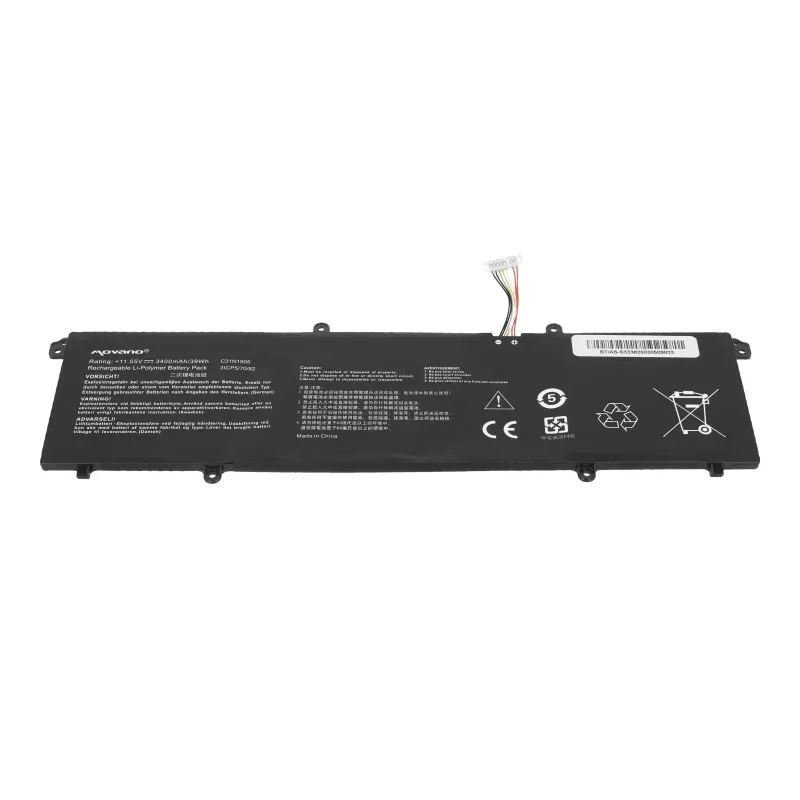 MOVANO Battery C31N1905 for ASUS VivoBook S14 M433 S433 S433FL S15 S533 S533EQ - 3400 mAh (39 Wh)