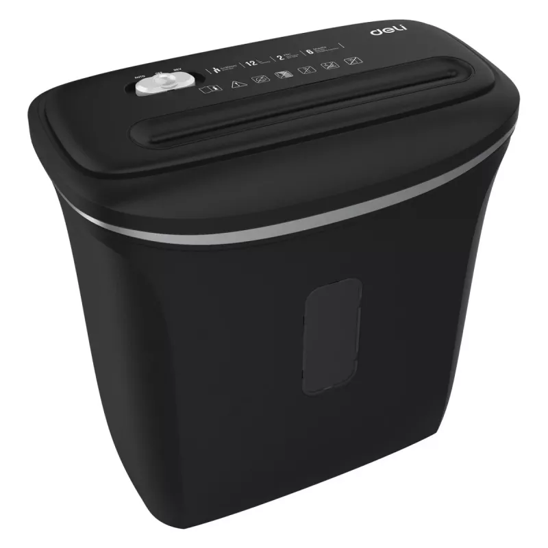 Deli E9945 Cross-Cut Paper Shredder, 10 Sheets, 20L, P-4