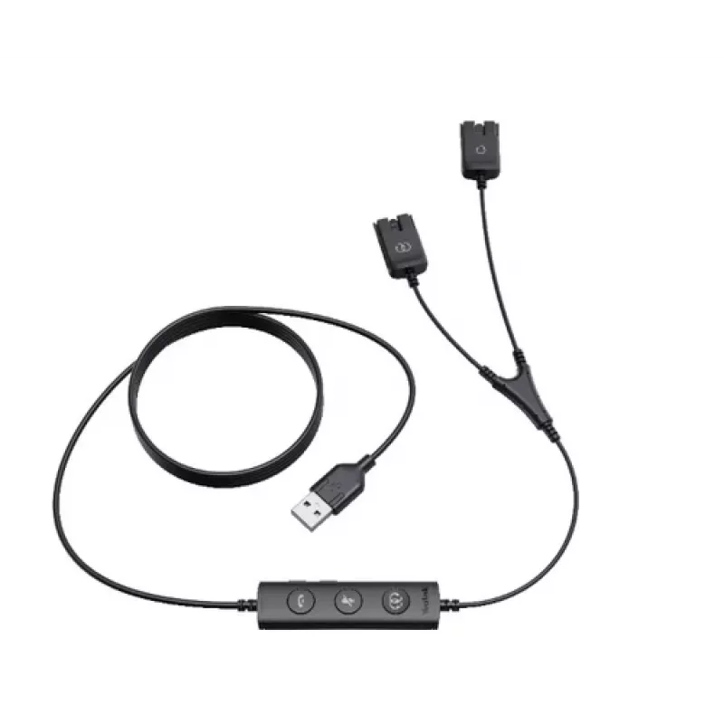 Yealink USB/QD Trainer Cable for YHS Series (USB to QD) - Black