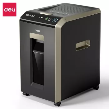 DELI ET089 Cross-Cut Paper Shredder, 8 Sheets, 15L, Black