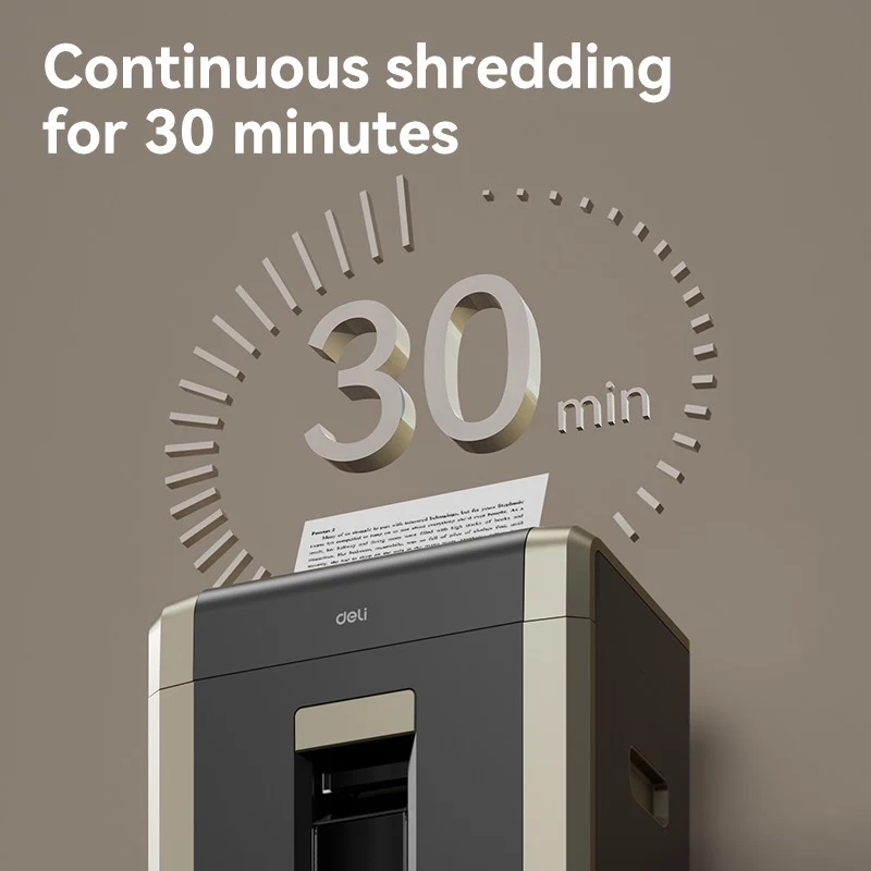 Deli ET099 Cross-Cut Paper Shredder, 10-Sheet, 15L, P-4 Security