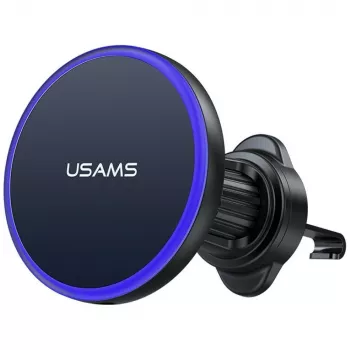 USAMS Magnetic Air Vent Car Mount Holder for Smartphones, 360° Rotation, Black