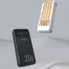 Dudao K6Pro+ Power Bank 20000mAh with 4 Built-in Cables USB-C Micro USB Lightning USB-A Input Black