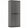 KETER Garden Wardrobe Jolly IT Grey/Black 200L Lockable Outdoor Storage Cabinet