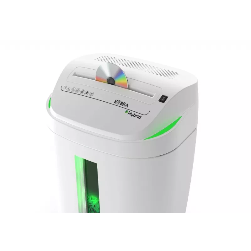 KOBRA Hybrid S4 Cross Cut Shredder, P-4, 10 Sheets, 20 L, White/Anthracite